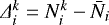 $\smash{\Delta_i^k=N_i^k-\bar{N}_i}$