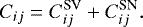 \begin{equation*} C_{ij}=C_{ij}^{\textrm{SV}}+C_{ij}^{\textrm{SN}}.\end{equation*}