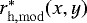 $r_{\mathrm{h,mod}}^&#x002A;(x,y)$