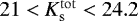 $21<K_{\mathrm{s}}^{\mathrm{tot}}<24.2$