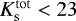 $K_{\mathrm{s}}^{\mathrm{tot}}<23$