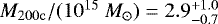 $M_{\mathrm{200c}}/(10^{15} ~{M}_{\odot}) =2.9^{&#x002B;1.0}_{-0.7}$