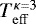 $T_{\mathrm{eff}}^{\kappa=3}$
