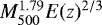 $M^{1.79}_{500} E(z)^{2/3}$