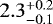 $2.3^{&#x002B;0.2}_{-0.1}$