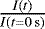 $\frac{{I}(t)}{{I}(t=0\,\mathrm{s})}$