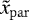 $\tilde{x}_\mathrm{par}$