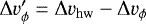 ${\rm{\Delta}} v_\phi^\prime = {\rm{\Delta}} v_\mathrm{hw}-{\rm{\Delta}} v_\phi$