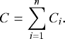 \begin{equation} C=\sum_{i=1}^nC_i. \label{eq:collisionratetotal} \end{equation}