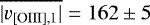 $\overline{|v_{\textrm{[OIII],1}}|}=162 \pm 5$