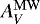 $A_{V}^{\mathrm{MW}}$