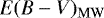 $E(B-V)_{\mathrm{MW}}$