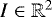 $I\in \mathbb{R}^{2}$