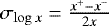 $\sigma_{\log{x}}=\frac{x^+-x^-}{2x}$
