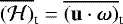 $\overline{(\mathcal{H})}_{\textrm{t}}=\overline{(\vect{u}\cdot{\boldsymbol{\omega}})}_{\textrm{t}}$