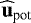 $\widehat{\vect{u}}_{\textrm{pot}}$