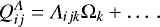 $ Q_{ij}^{\Lambda} = \Lambda_{ijk} \UpOmega_k + \ldots \, . $