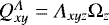 $Q^{\Lambda}_{xy}=\Lambda_{xyz} \UpOmega_z$