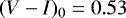 $(V - I)_0 = 0.53$