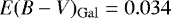 $E(B-V)_{\mathrm{host}} = 0.062\,\pm\,0.028$