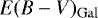 $E(B-V)_{\mathrm{host}}$