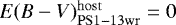 $E(B-V)^{\mathrm{host}}_{\mathrm{PS1-13wr}} = 0$
