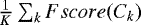 $\frac{1}{K} \sum_k Fscore(C_k)$