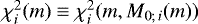 $\chi^2_i(m) \equiv \chi^2_i(m,M_{0;\,i}(m))$