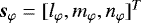 $\vec{s}_{\varphi}=[\l_{\varphi},\m_{\varphi},\n_{\varphi}]^{T}$