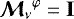 ${{{\bm{\mathcal{M}}_{\nu}}}^{\varphi}}=\textrm{\bf{I}}$
