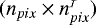 $(n_{pix}\times n^{\scriptscriptstyle\mathcal{I}}_{pix})$
