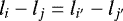 $l_i-l_j=l_{i^{\prime}}-l_{j^{\prime}}$
