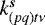 $k^{\vec{s}}_{(pq)t\nu}$