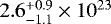 $2.6^{&#x002B;0.9}_{-1.1}\times 10^{23}$