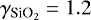 $\gamma_{\textrm{SiO}_2} = 1.2$