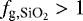 $f_{\textrm{g}, \textrm{SiO}_2} > 1$