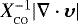 $X_{_{\textrm{CO}}}^{-1}|\nabla\cdot{\boldsymbol\upsilon}|$