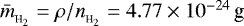 ${\bar m}_{_{{\textrm{H}_2}}}=\rho/n_{_{{\textrm{H}_2}}} = 4.77\times 10^{-24}\,\textrm{g}$
