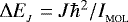 ${{\UpDelta}} E_{_J}=J\hbar^2/I_{_{\textrm{MOL}}}$
