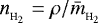 $n_{_{\textrm{H}_2}}=\rho/{\bar m}_{_{\textrm{H}_2}}$