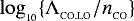 $\log_{_{10}}\{{{\UpLambda}}_{_{\textrm{CO.LO}}}/n_{_{\textrm{CO}}}\}$