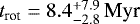 $t_{\textrm{rot}} = 8.4^{&#x002B;7.9}_{-2.8}\,\Myr$