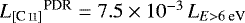 ${L_{[\ion{C}{ii}]}}^{\textrm{PDR}} = 7.5\times10^{-3}\,{L_{E > 6\,\textrm{eV}}}$
