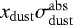 $x_{\mathrm{dust}}\sigma^{\mathrm{abs}}_{\mathrm{dust}}$