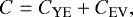 \begin{equation*}C = C_{\textrm{YE}} &#x002B; C_{\textrm{EV}} ,\end{equation*}