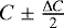 $C\pm \frac{\Delta C}{2}$