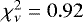 $\chi^2_\nu = 0.92$