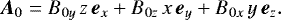 $\vec{A}_{0} = B_{0y}\,z\,\vec{e}_{x} &#x002B; B_{0z}\,x\,\vec{e}_{y}&#x002B;B_{0x}\,y\,\vec{e}_{z}. $