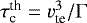 $\tau^{\textrm{th}}_{\textrm{c}} = v_{\textrm{te}}^3/\mathrm{\Gamma}$