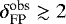 $\delta_{\textrm{FP}}^{\textrm{obs}} \gtrsim 2$
